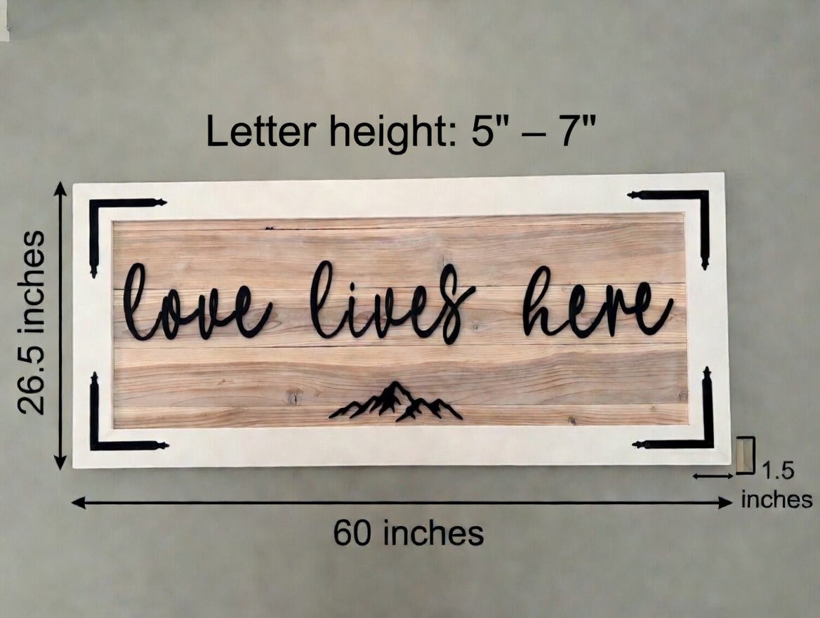 Custom Cedar Wood Wall Sign – Personalized Statement Piece