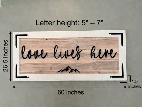 Custom Cedar Wood Wall Sign – Personalized Statement Piece