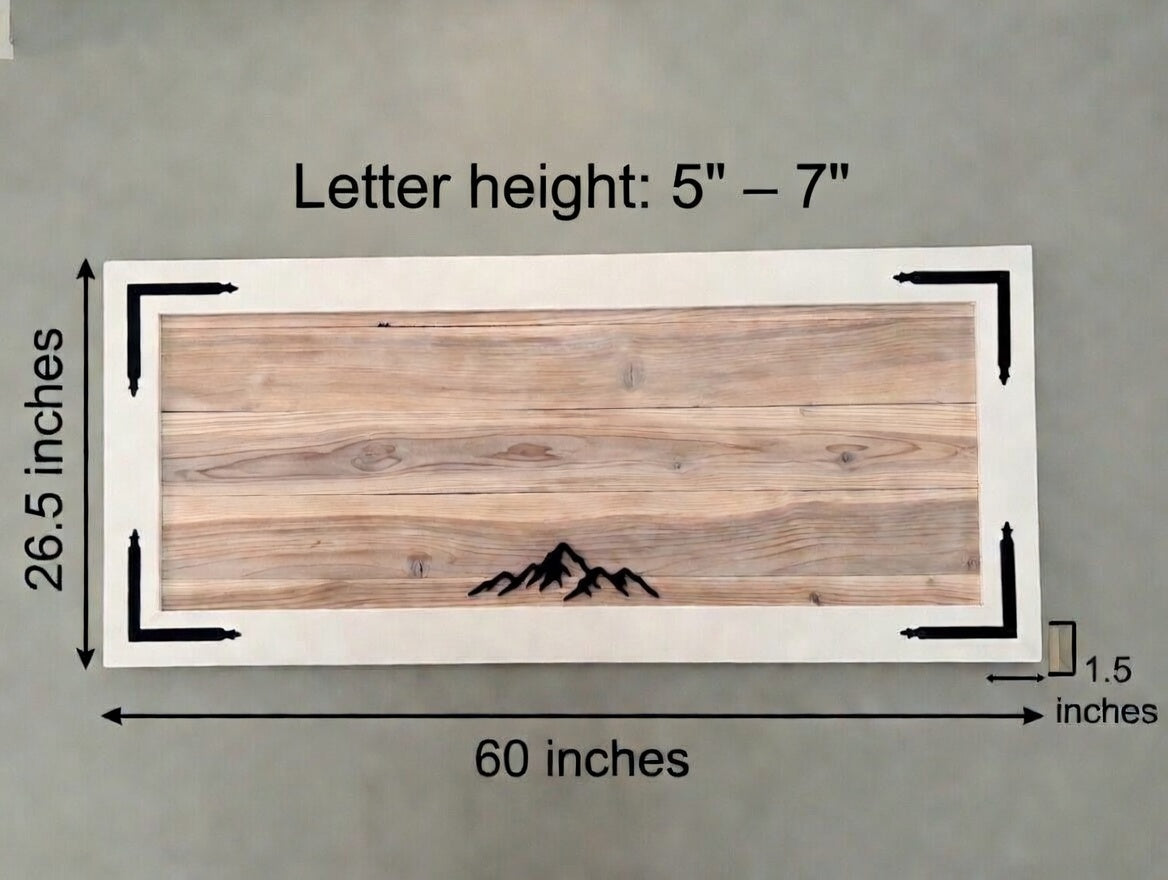 Custom Cedar Wood Wall Sign – Personalized Statement Piece